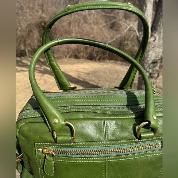 Coach Bleecker Street Legacy Peyton Apple Green Leather Satchel - Picture 6 of 16